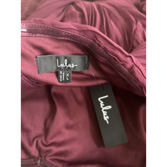 Lulus Seriously Sensational Plum Purple Strapless Tiered Maxi Dress Size XL NWT - Picture 4 of 9